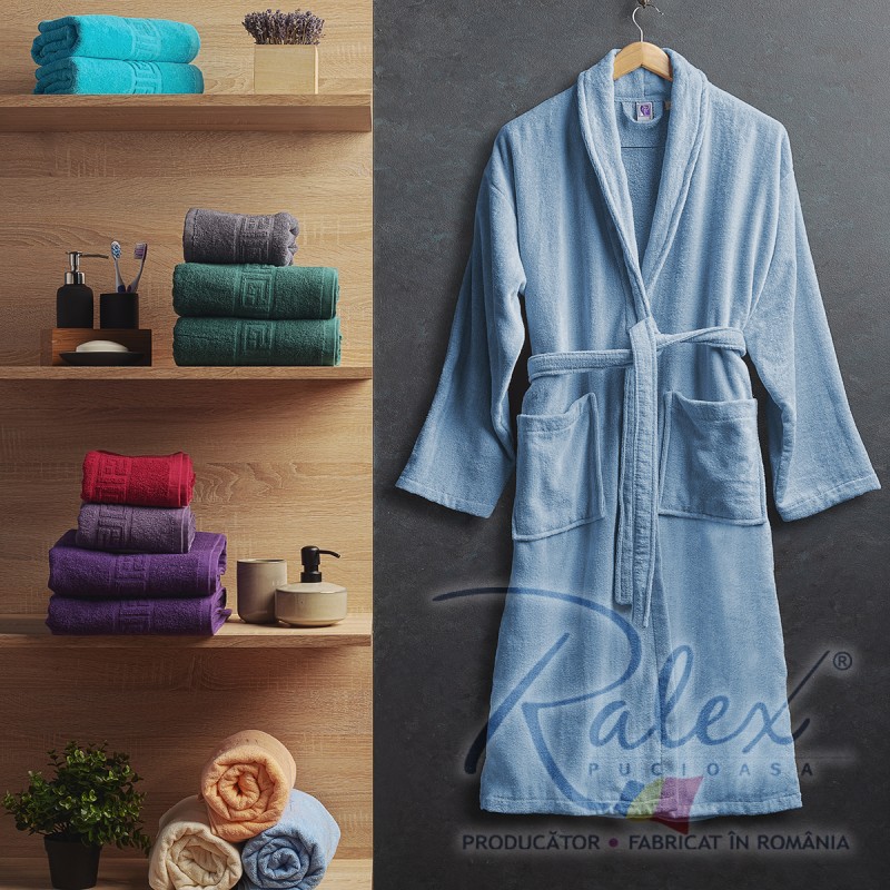 HALAT BAIE VELUR 100% BUMBAC – BLEU